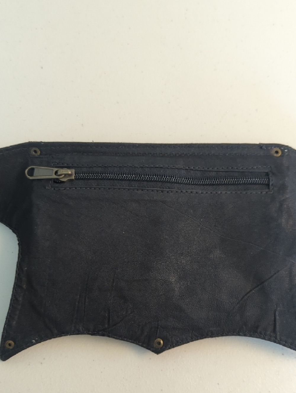Lakhay's Leather Belt Bag with Brass Studs - Black - Picture 5 of 5